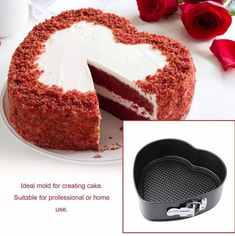 Set Of 3 Carbon Non Stick Pan, Round And Heart Cake Pan Set, Steel Nonstick Leakproof Cheesecake Pans, Mini Cake Molds Set Of 3 Carbon Non Stick Pan, Round And Heart Cake Pan Set, Steel Nonstick Leakproof Cheesecake Pans, Mini Cake Molds